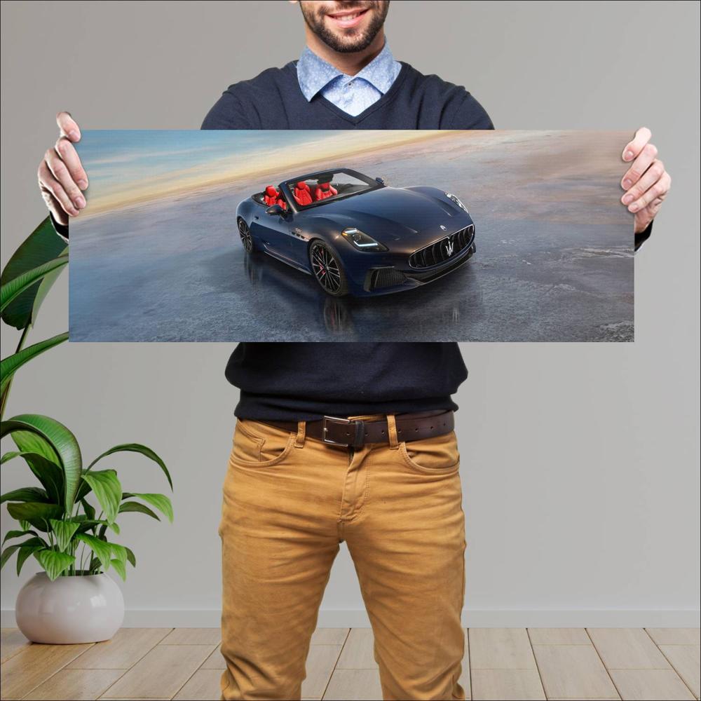 Cuadro grande 30x80cm 2024 Maserati GranCabrio Trofeo 002 Maserati