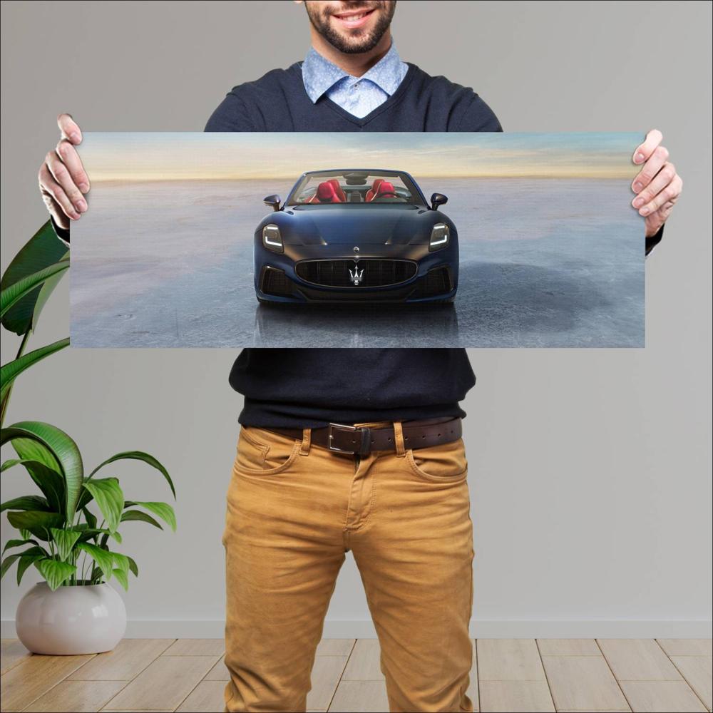 Cuadro grande 30x80cm 2024 Maserati GranCabrio Trofeo 004 Maserati