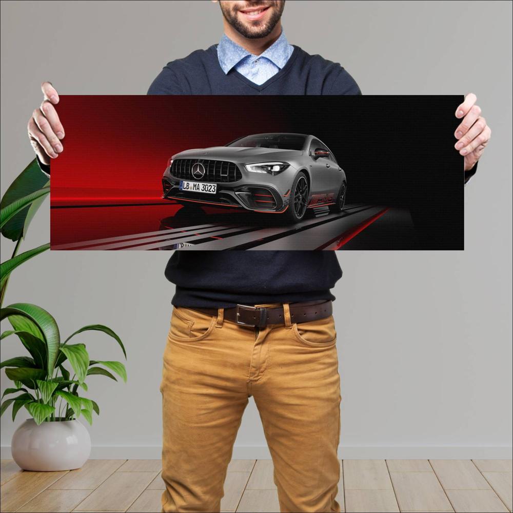 Cuadro grande 30x80cm 2024 Mercedes AMG CLA45 S 001 Mercedes