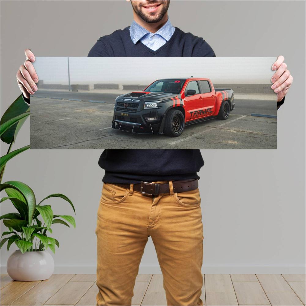 Cuadro grande 30x80cm 2024 Nissan Frontier Tarmac 001 Nissan