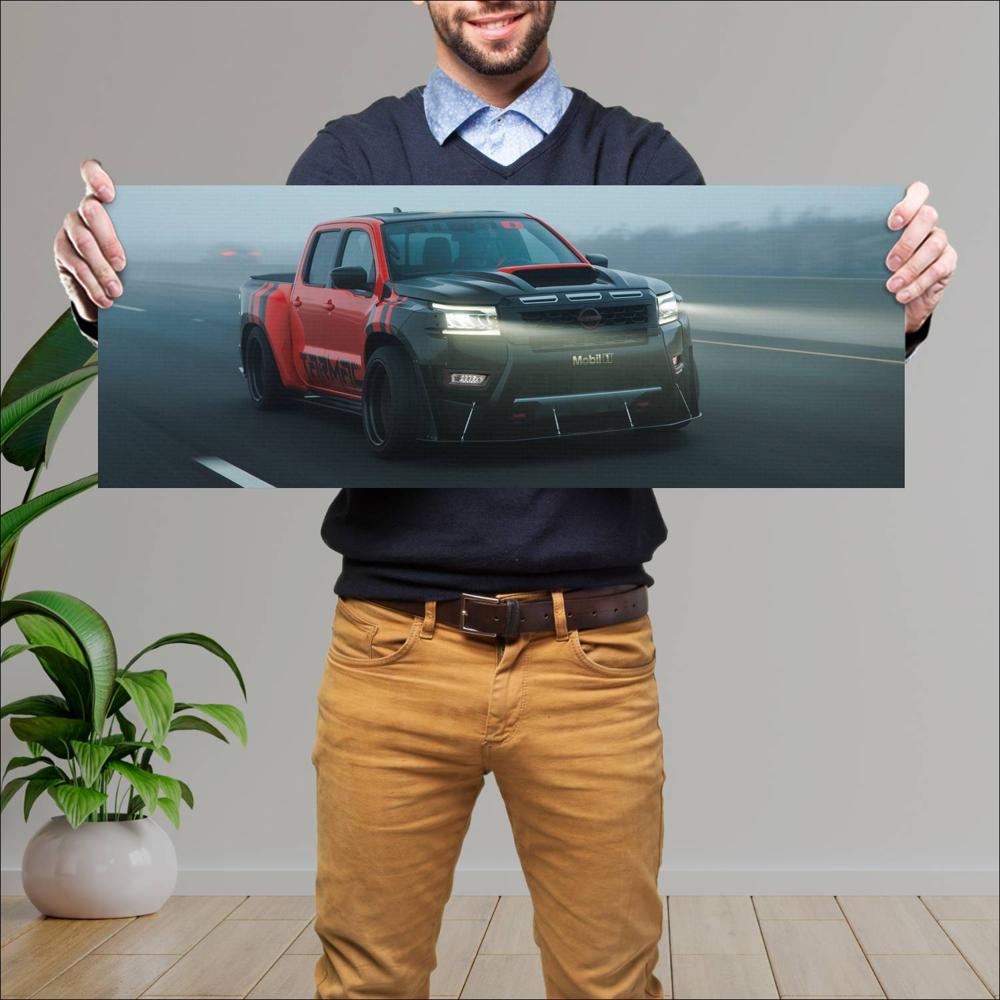 Cuadro grande 30x80cm 2024 Nissan Frontier Tarmac 003 Nissan
