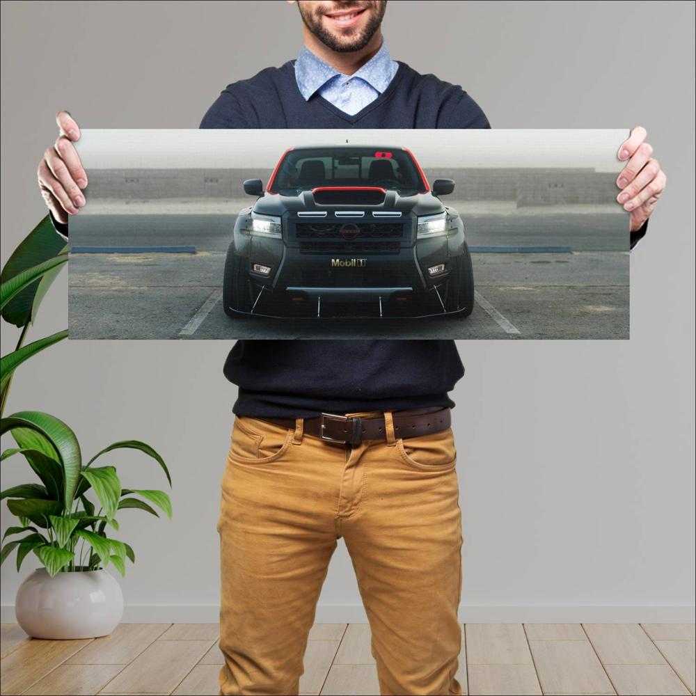 Cuadro grande 30x80cm 2024 Nissan Frontier Tarmac 005 Nissan
