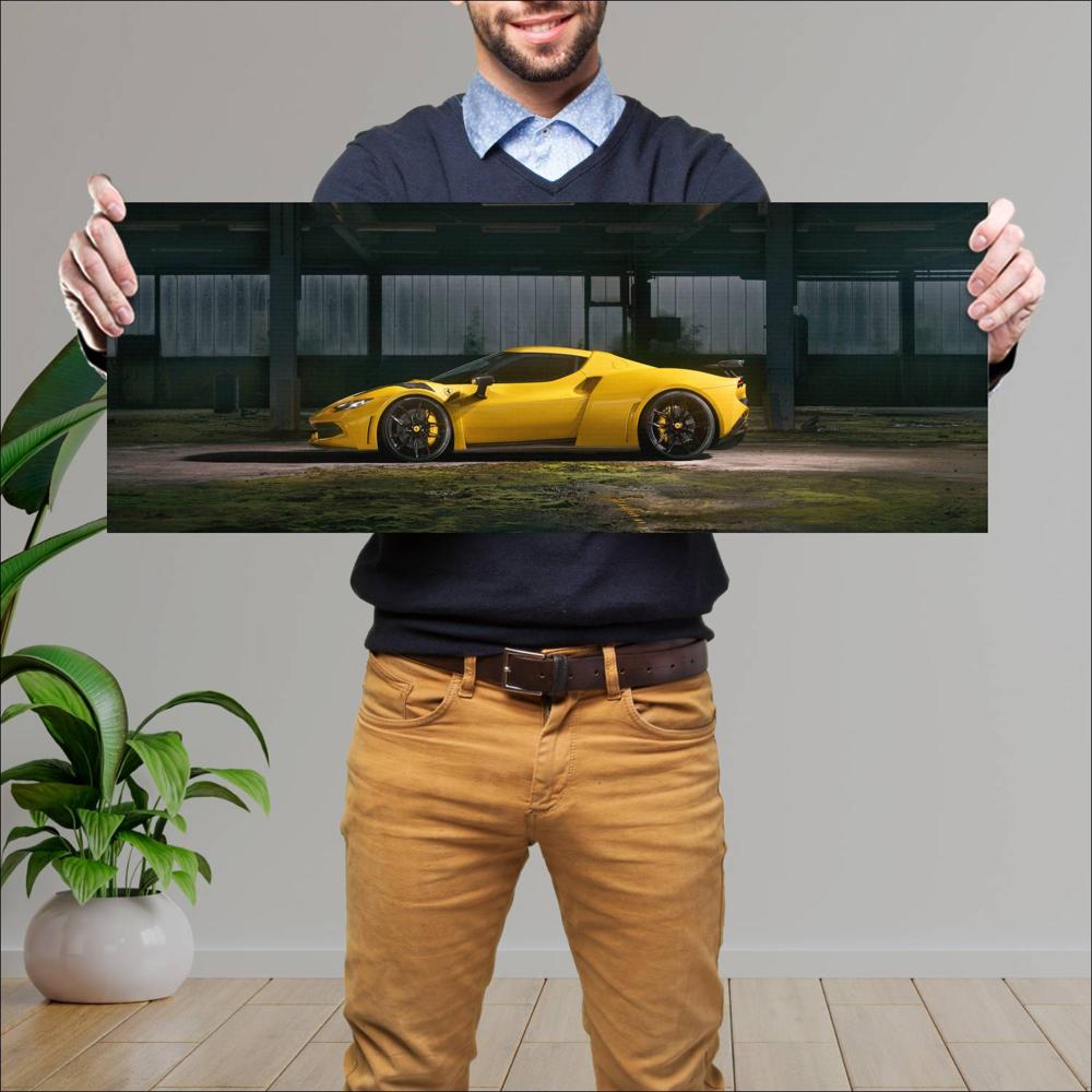 Cuadro grande 30x80cm 2024 Novitec Ferrari 296 GTB N Largo 002 Novitec