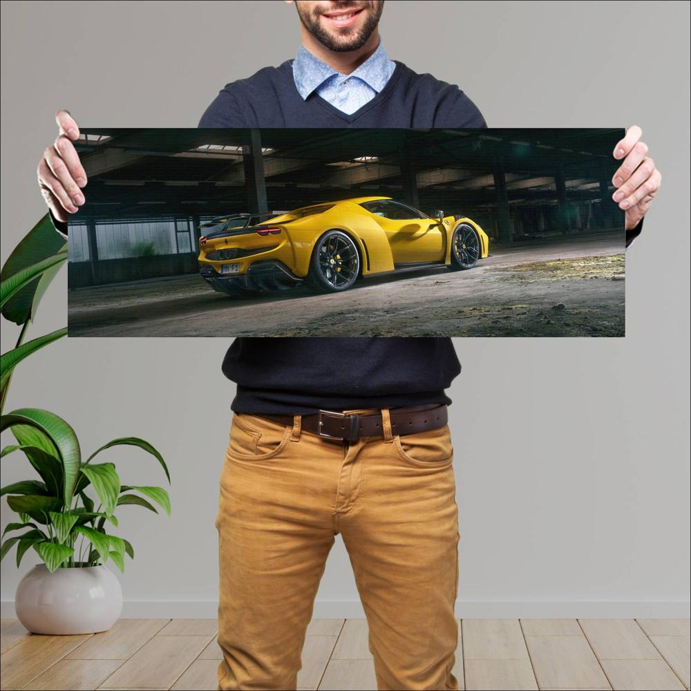 Cuadro grande 30x80cm 2024 Novitec Ferrari 296 GTB N Largo 003 Novitec