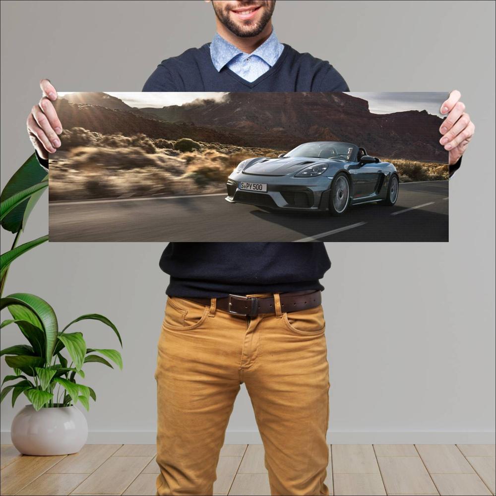 Cuadro grande 30x80cm 2024 Porsche 718 Spyder RS 001 Porsche