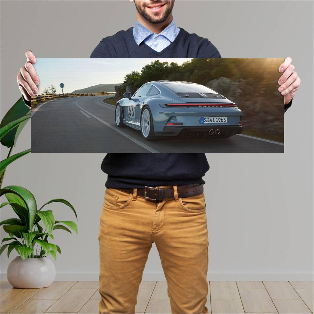 Cuadro grande 30x80cm 2024 Porsche 911 S T 004 Porsche