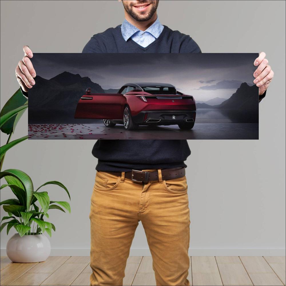 Cuadro grande 30x80cm 2024 Rolls Royce Droptail La Rose Noire 005 Rolls