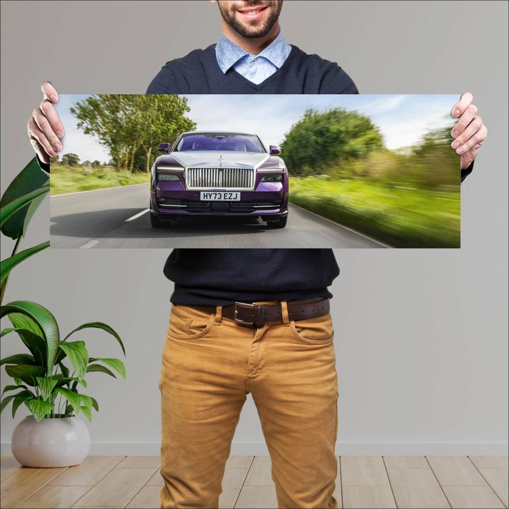 Cuadro grande 30x80cm 2024 Rolls Royce Spectre 009 Rolls