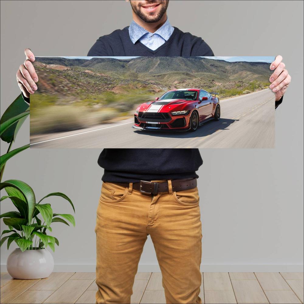 Cuadro grande 30x80cm 2024 Shelby Super Snake 007 Shelby