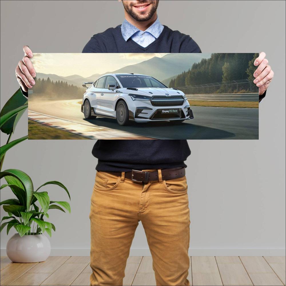 Cuadro grande 30x80cm 2024 Skoda Enyaq RS Race Concept 005 Skoda