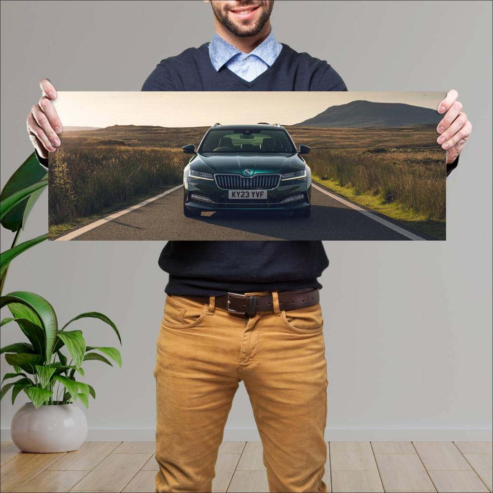 Cuadro grande 30x80cm 2024 Skoda Superb Sleeper Edition 004 Skoda