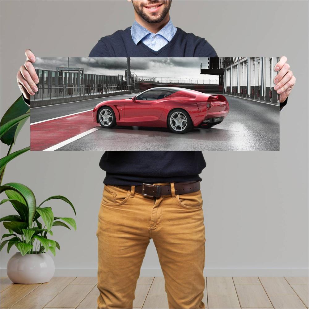 Cuadro grande 30x80cm 2025 Alfa Romeo 8C Doppiacoda Zagato 002 Alfa