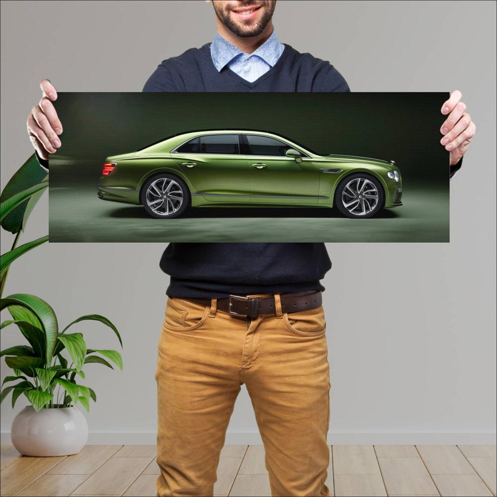 Cuadro grande 30x80cm 2025 Bentley Flying Spur Speed 002 Bentley