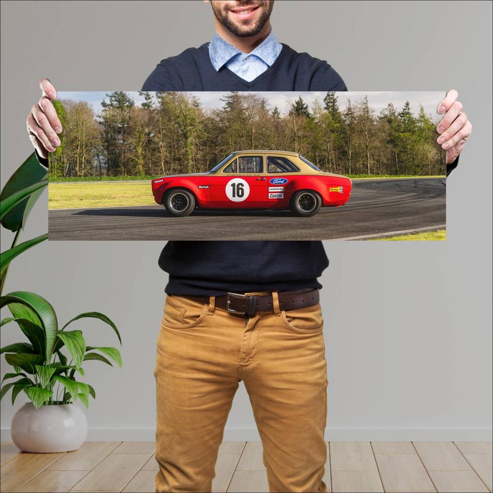 Cuadro grande 30x80cm 2025 Boreham Motorworks Ford Escort Mk1 Alan Mann Boreham