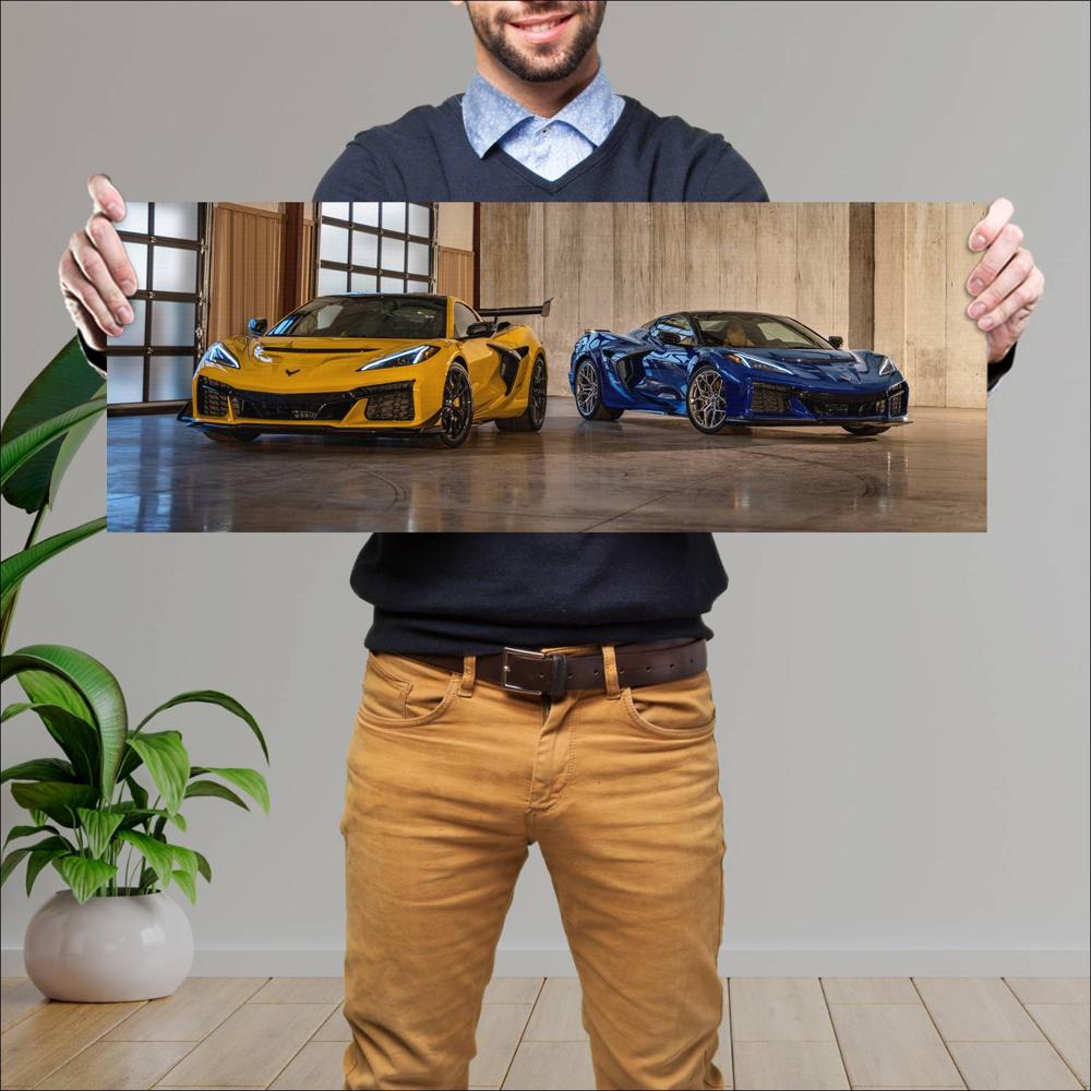 Cuadro grande 30x80cm 2025 Chevrolet Corvette ZR1 004 Chevrolet