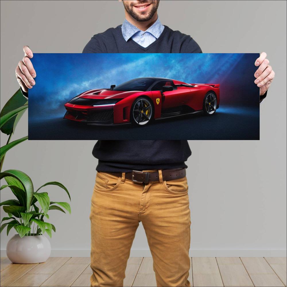 Cuadro grande 30x80cm 2025 Ferrari F80 001 Ferrari