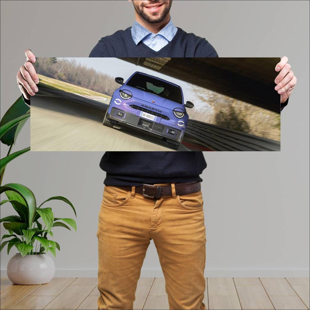 Cuadro grande 30x80cm 2025 Fiat 600e Abarth 002 Fiat