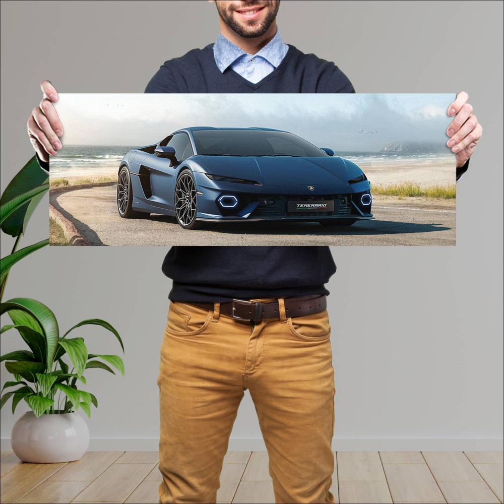 Cuadro grande 30x80cm 2025 Lamborghini Temerario 001 Lamborghini