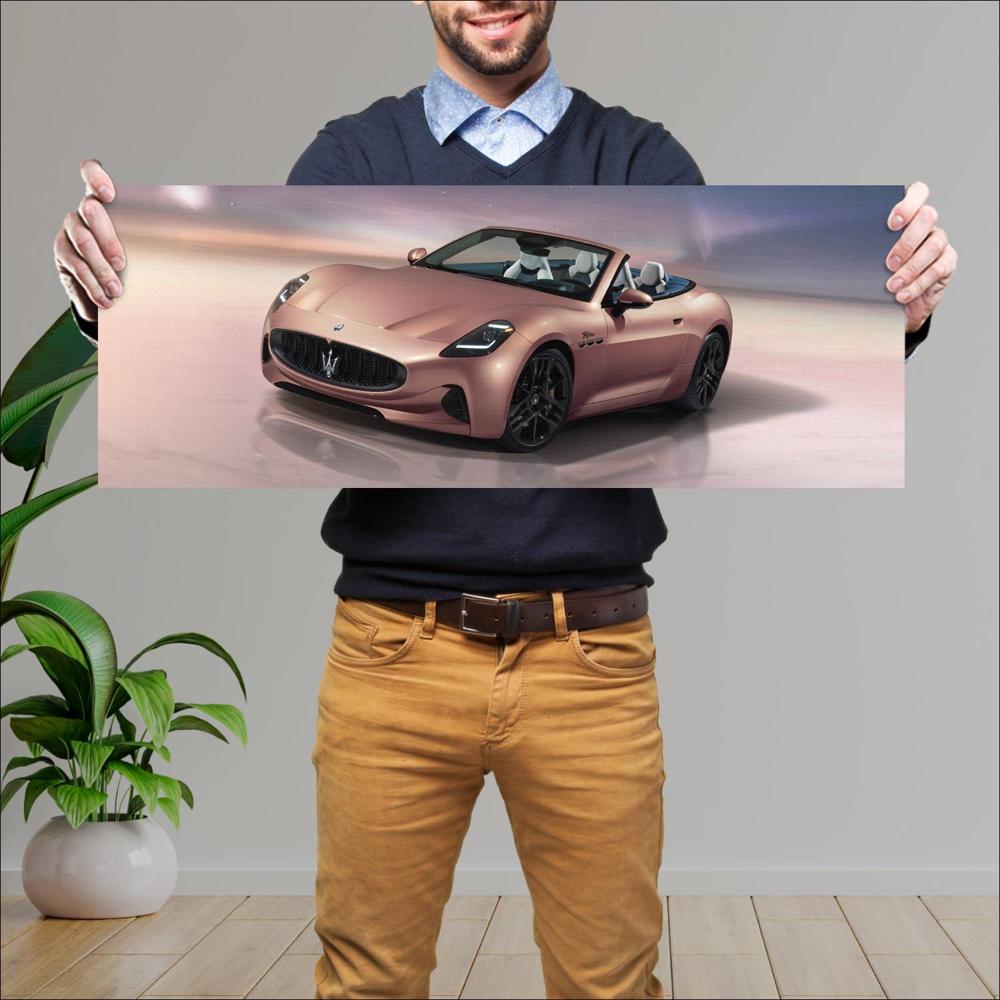 Cuadro grande 30x80cm 2025 Maserati GranCabrio Folgore 001 Maserati