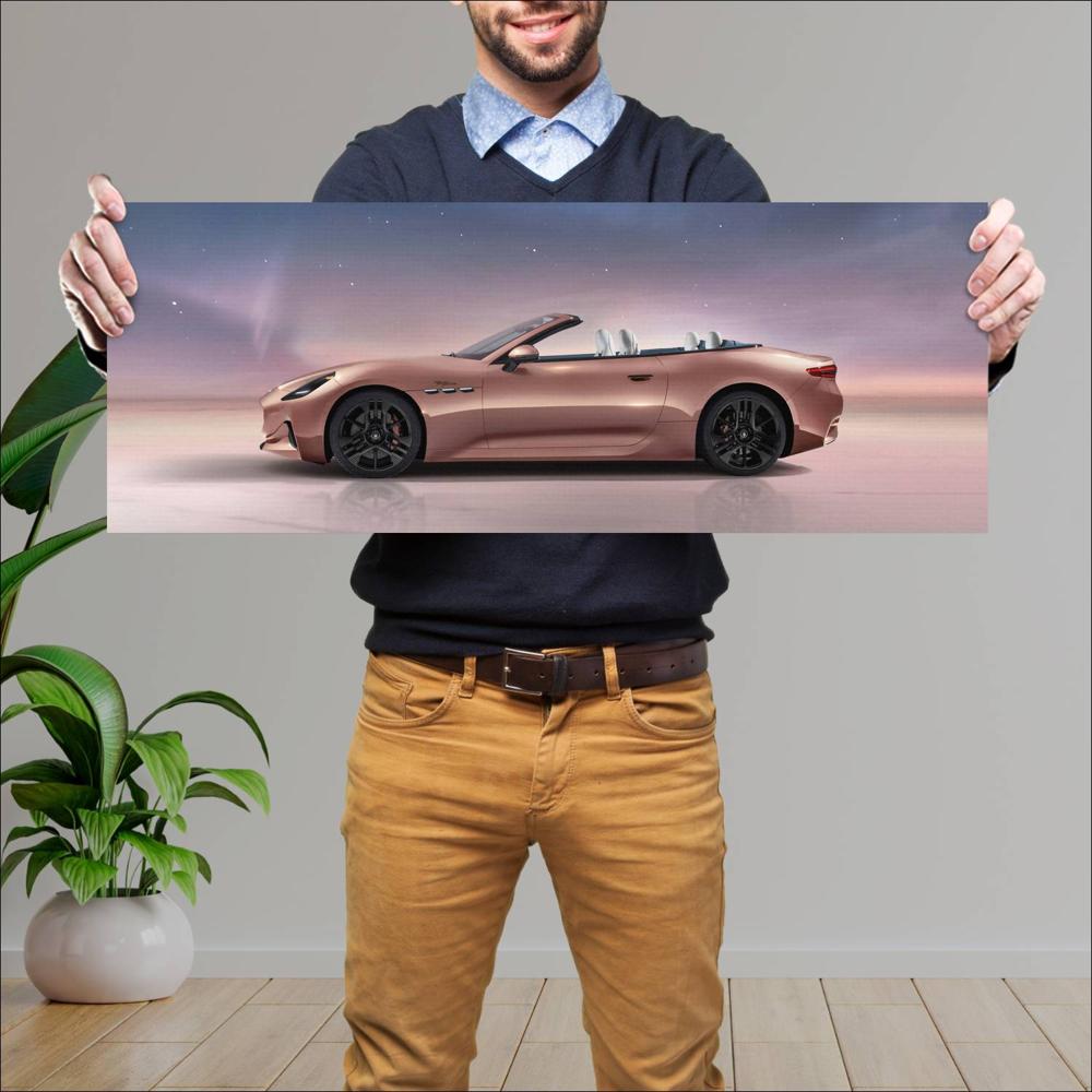 Cuadro grande 30x80cm 2025 Maserati GranCabrio Folgore 002 Maserati