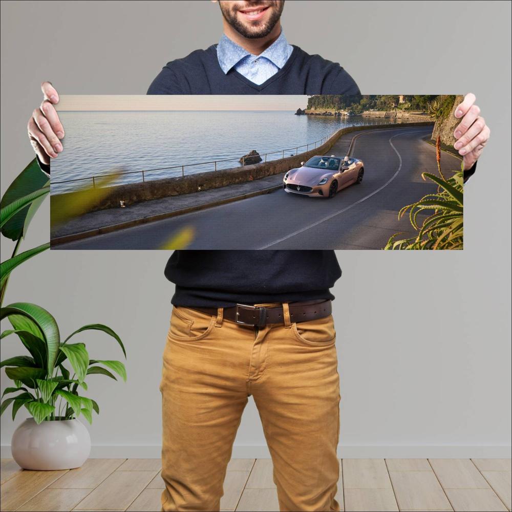 Cuadro grande 30x80cm 2025 Maserati GranCabrio Folgore 004 Maserati