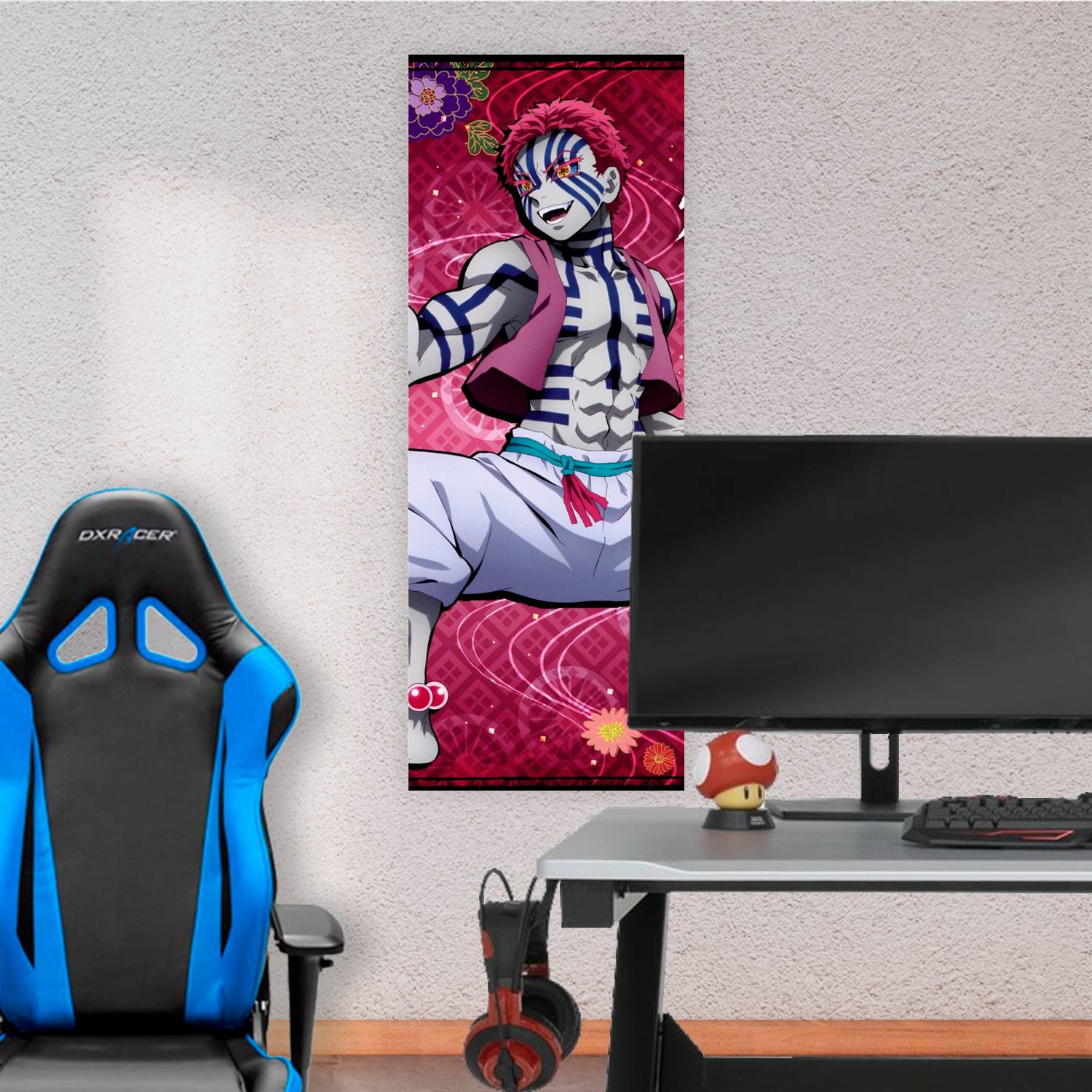 Cuadro grande 30x80cm Akaza Luna Superior Kimetsu no Yaiba