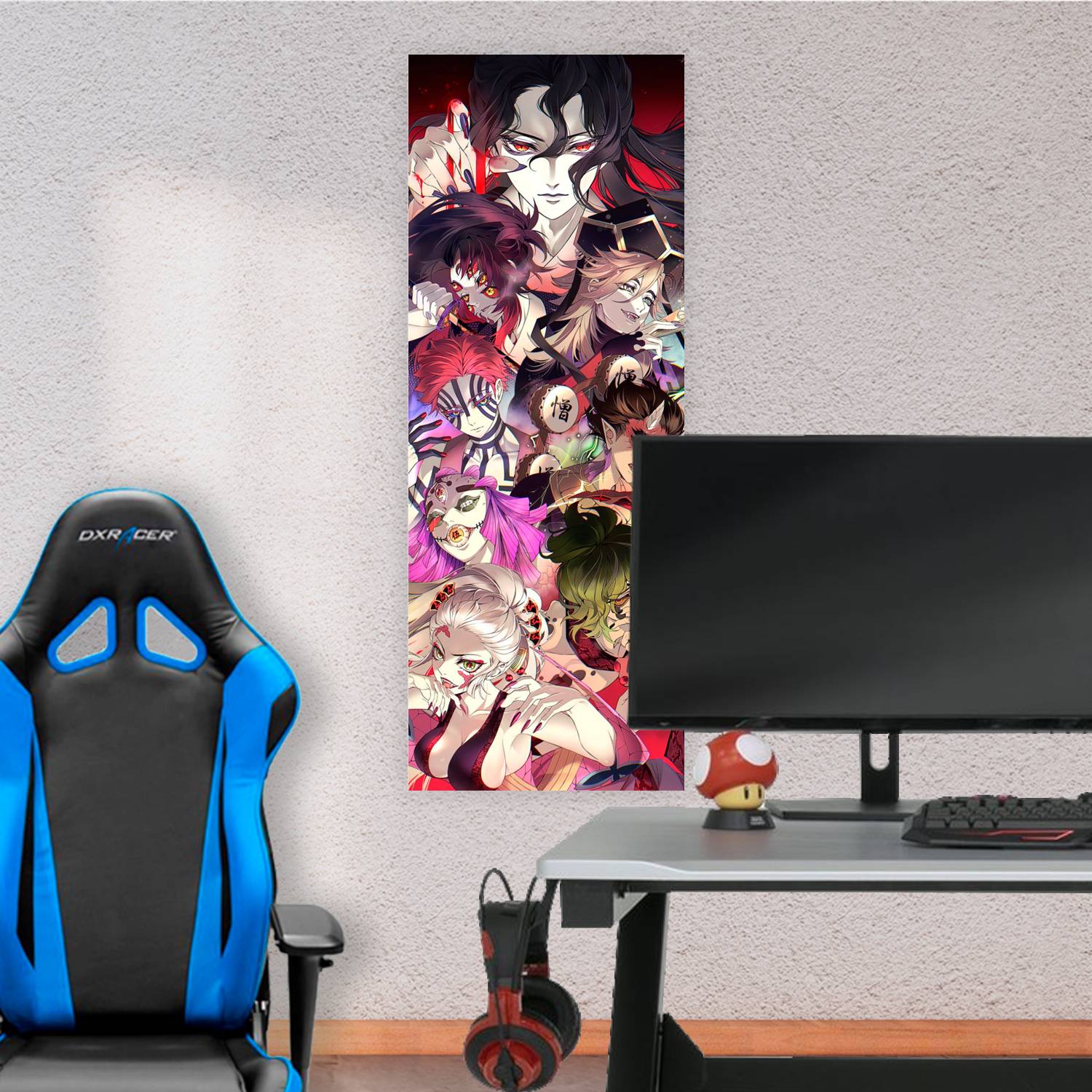 Cuadro grande 30x80cm Muzan y las Lunas Kimetsu no Yaiba