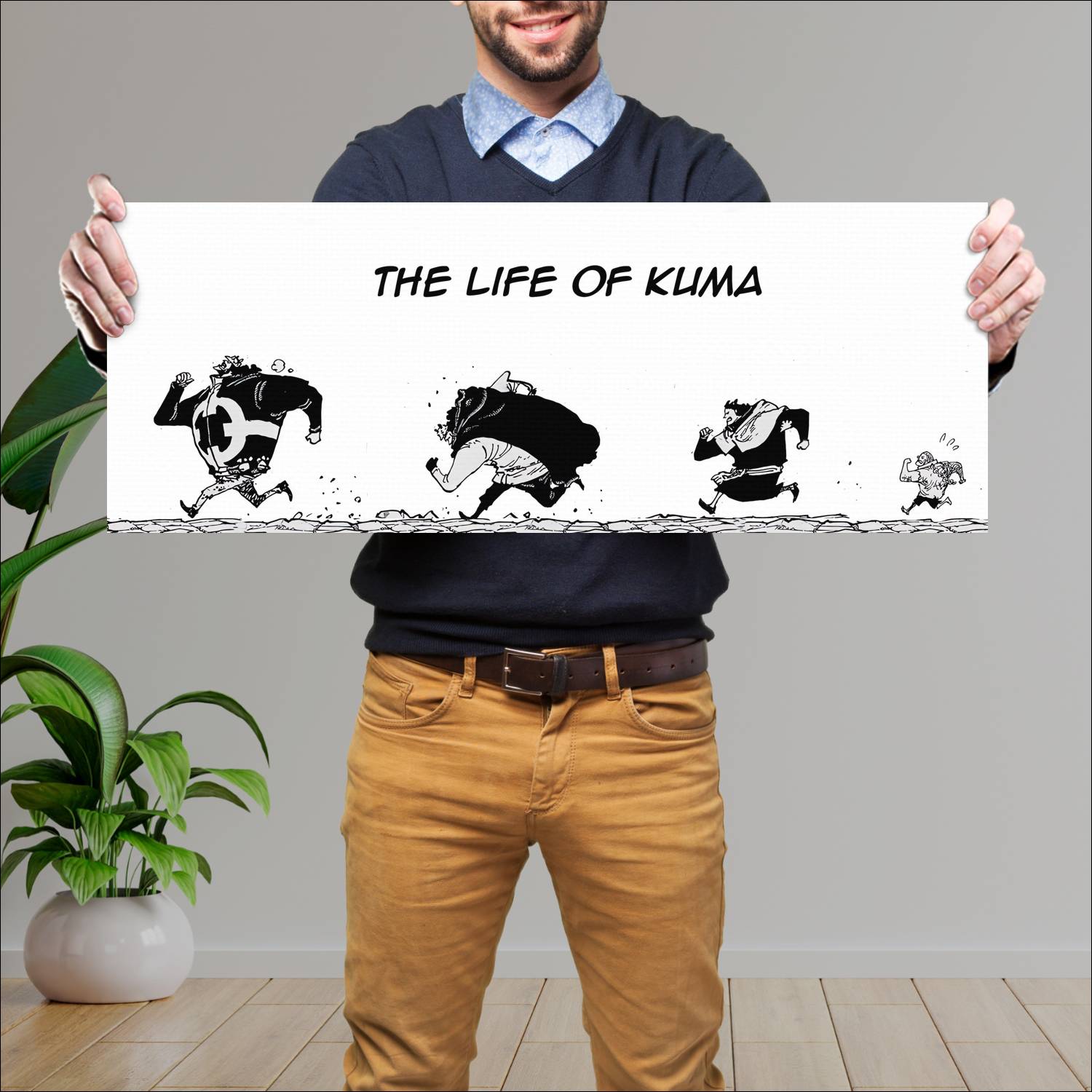 Cuadro grande 30x80cm La vida de Kuma One Piece