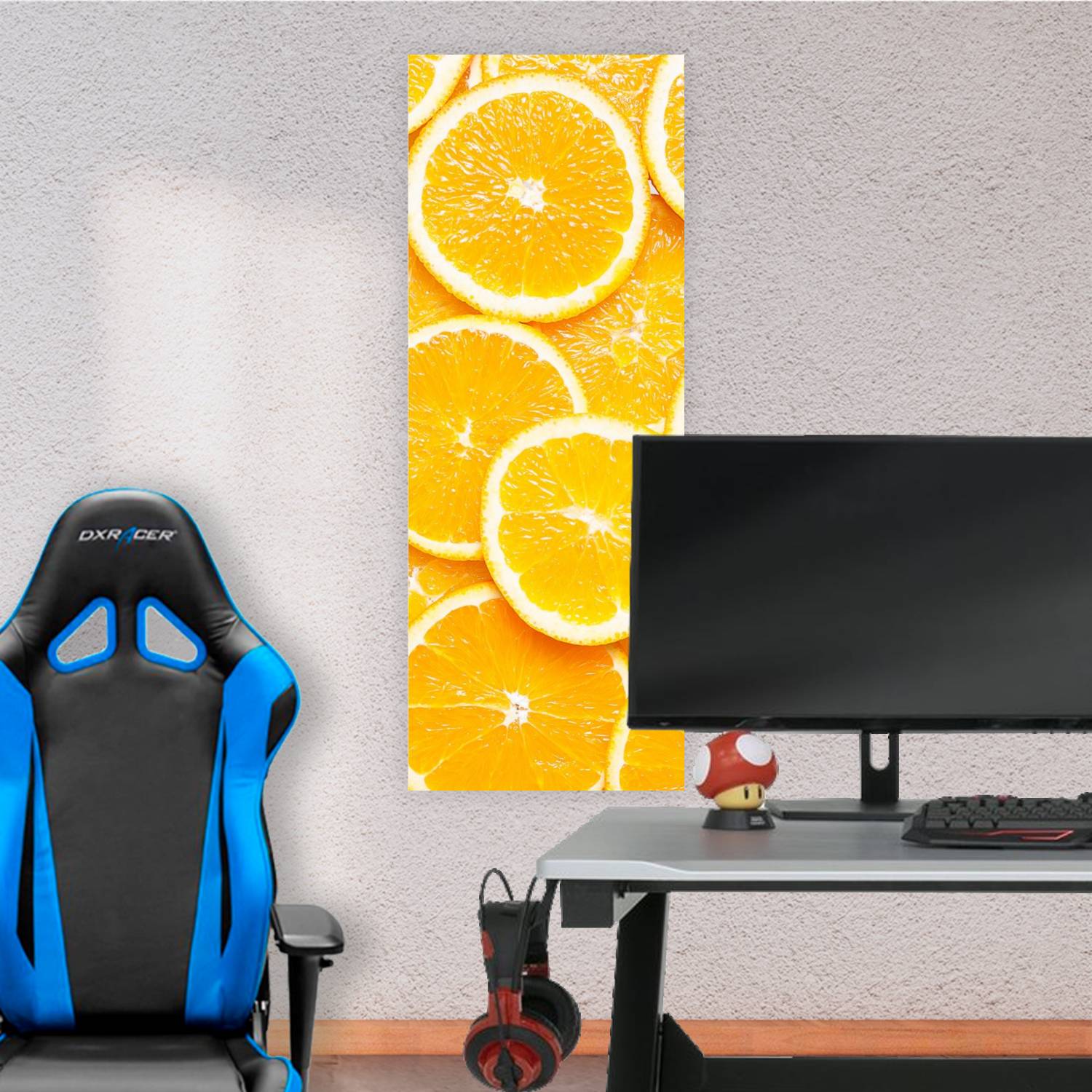 Cuadro grande 30x80cm naranja fondo Comida