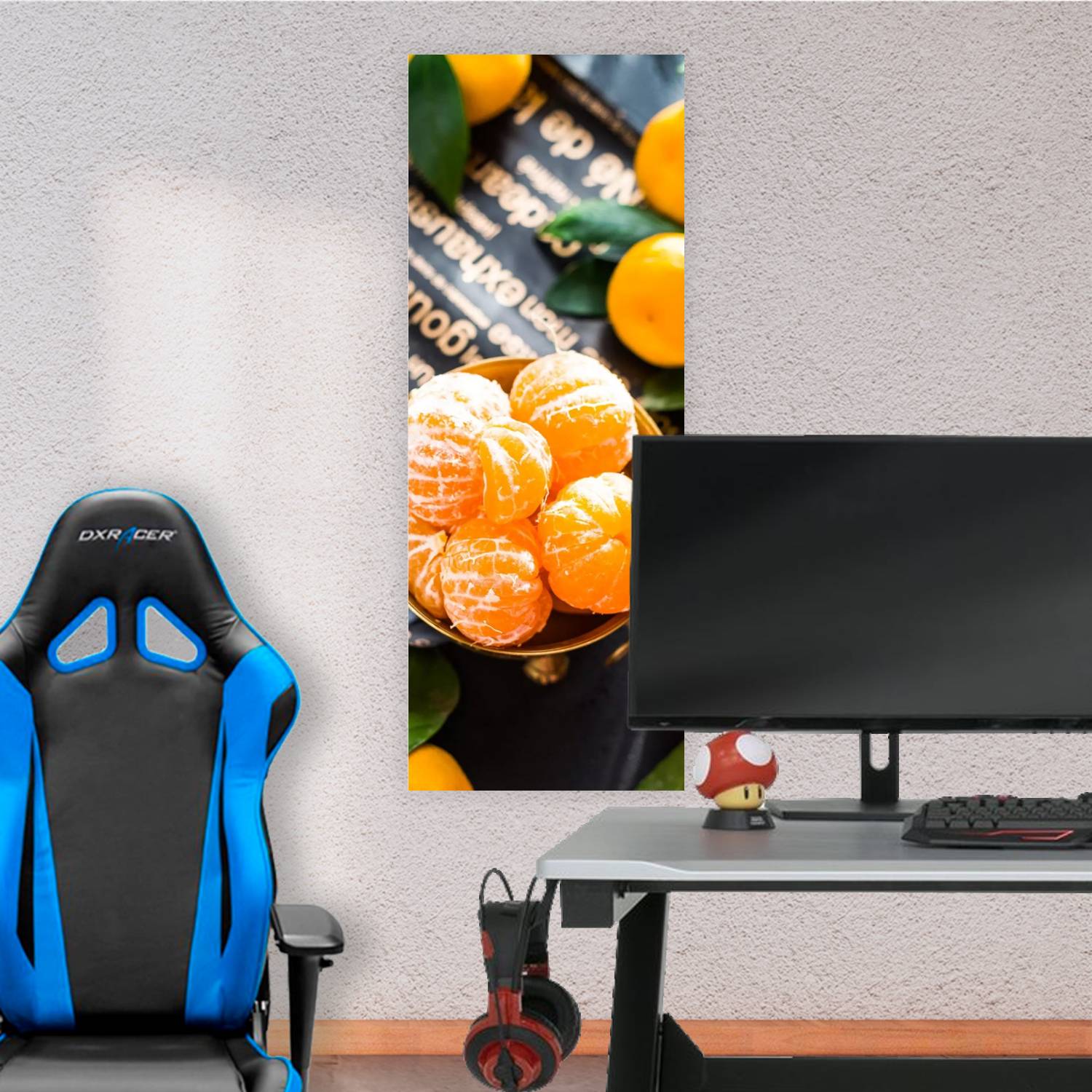 Cuadro grande 30x80cm mandarina Comida