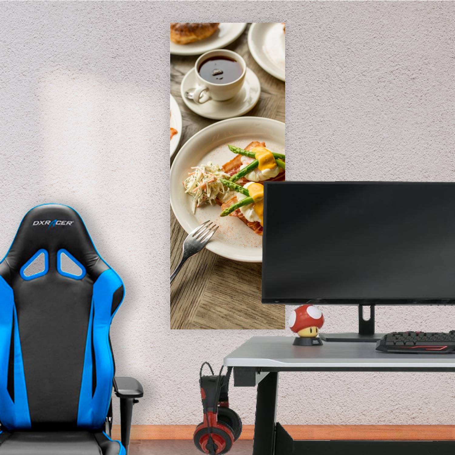 Cuadro grande 30x80cm desayuno completo Comida