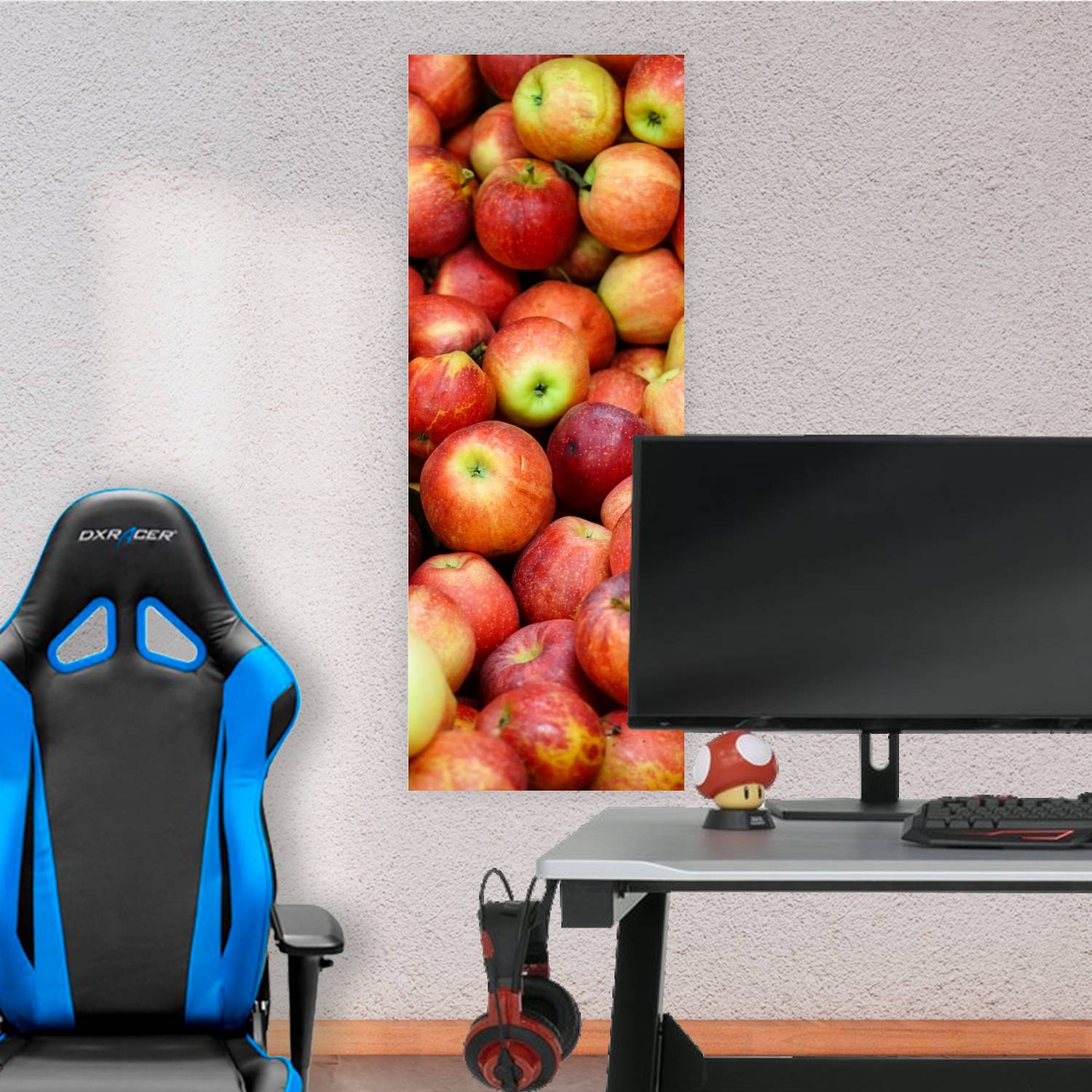 Cuadro grande 30x80cm manzana fondo Comida