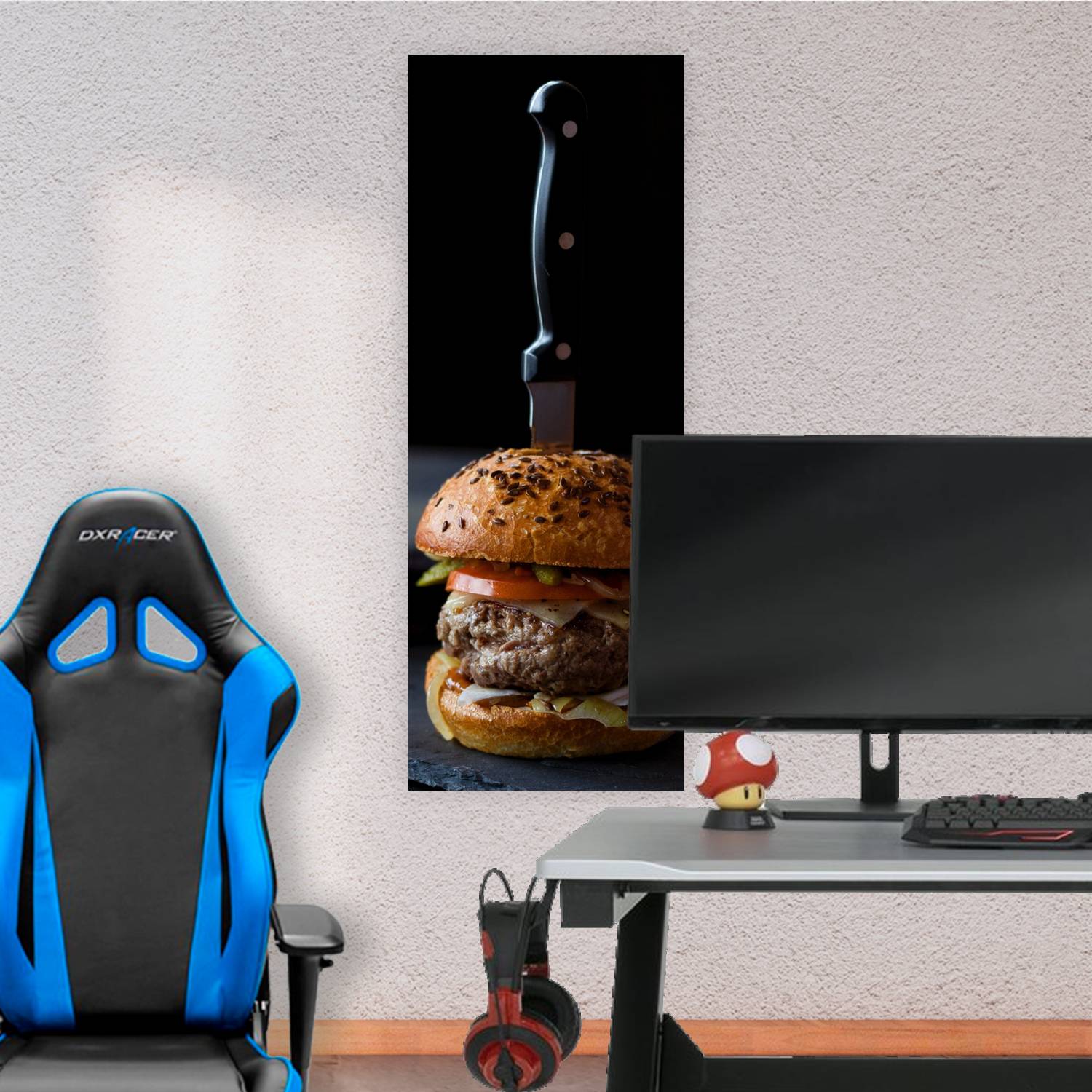 Cuadro grande 30x80cm hamburguesa artesanal Comida