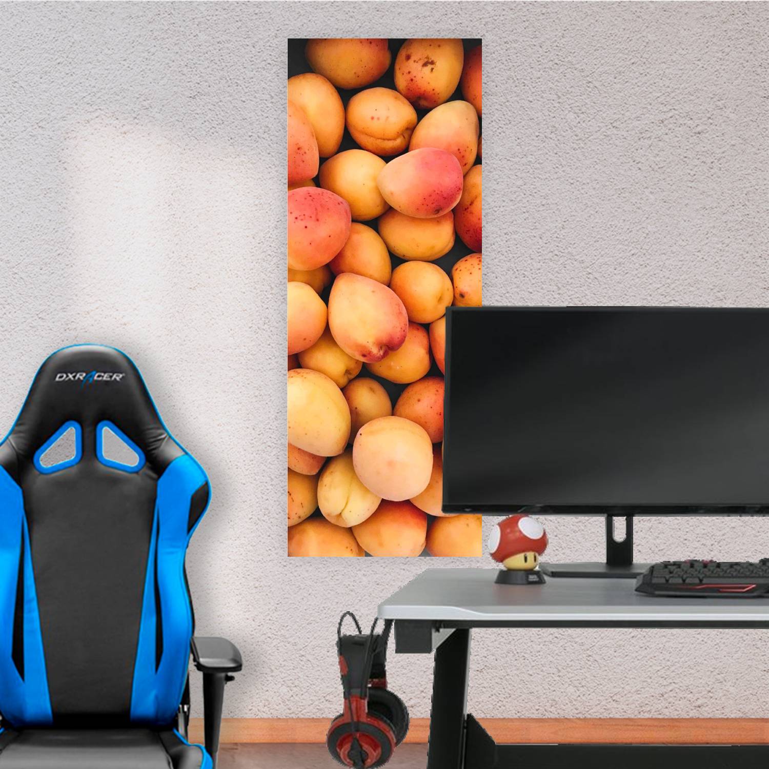 Cuadro grande 30x80cm durazno fondo Comida