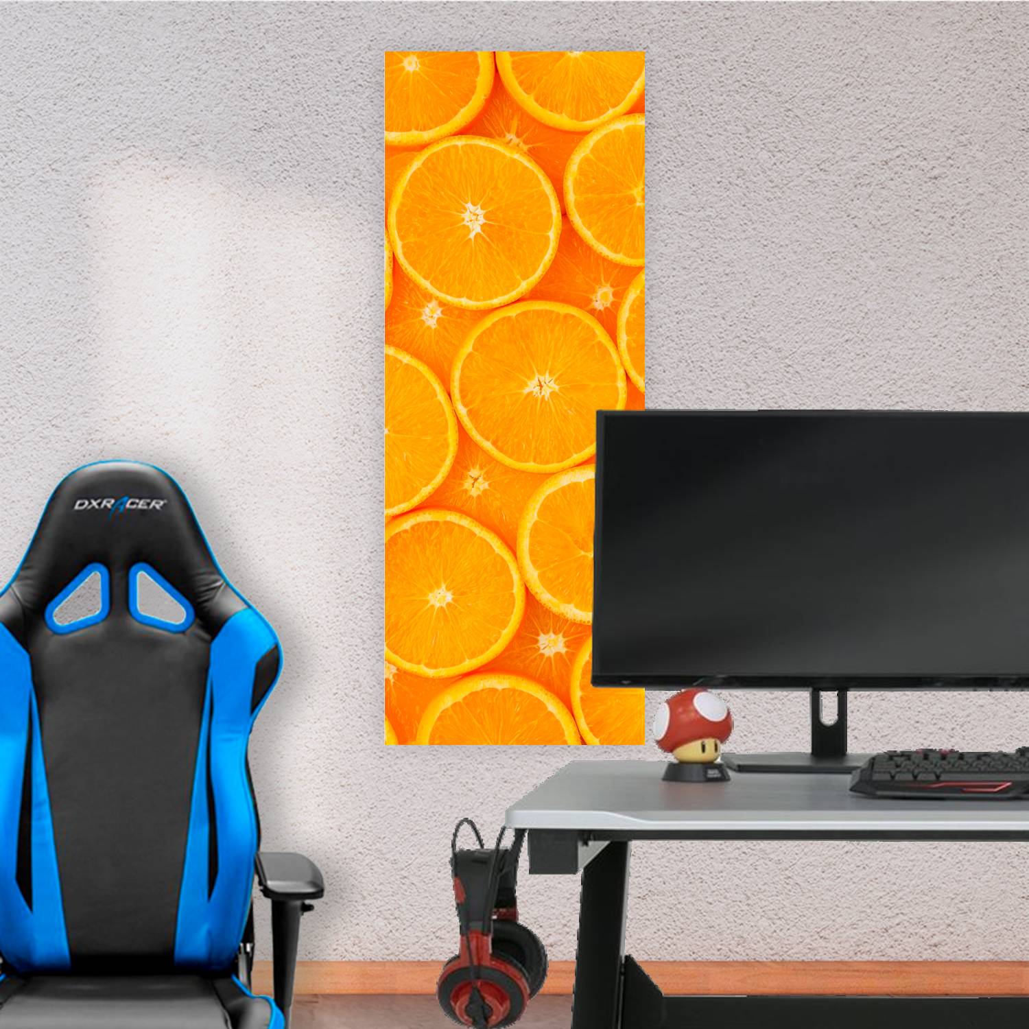 Cuadro grande 30x80cm naranjas fondo Comida