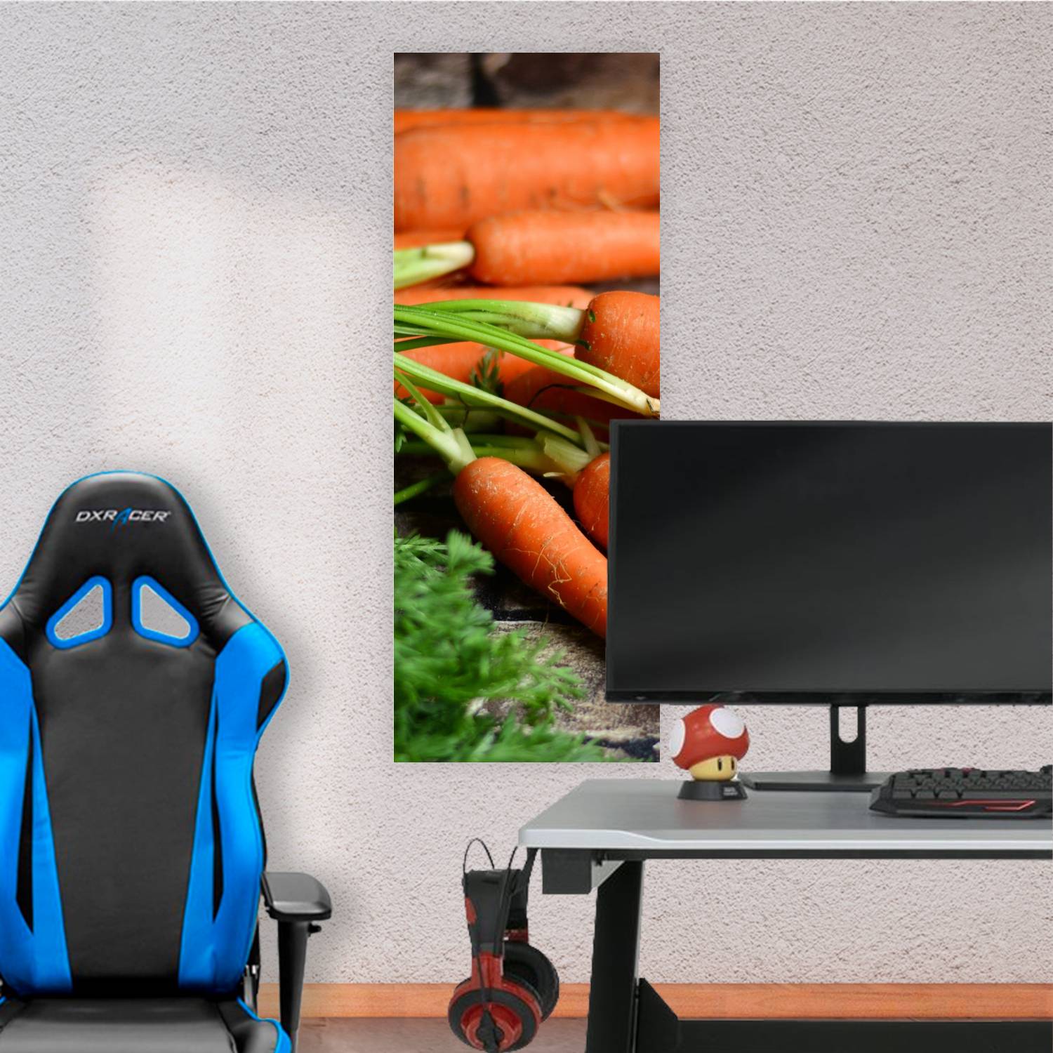 Cuadro grande 30x80cm zanahora fondo Comida