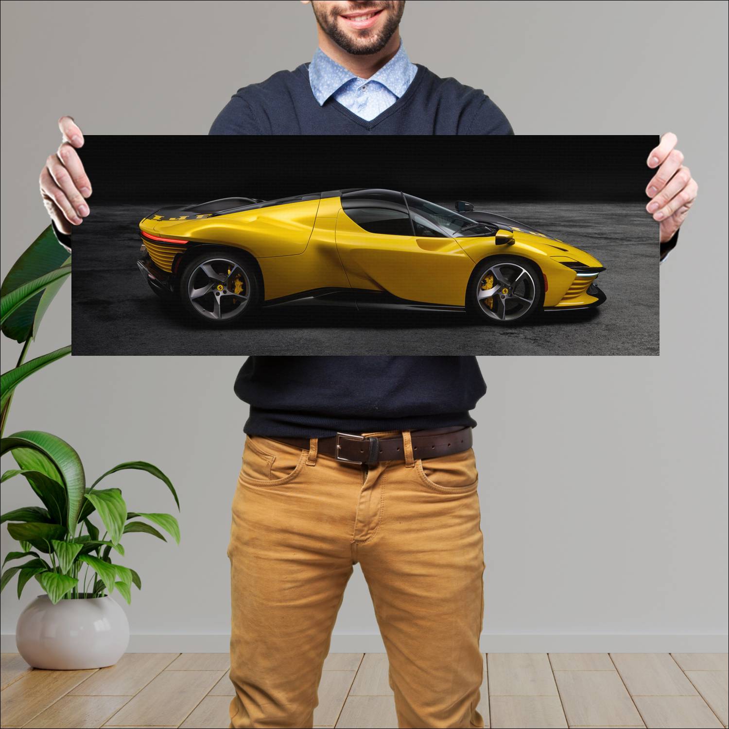 Cuadro grande 30x80cm 2025 Ferrari Daytona SP3 Tailor Made Ferrari