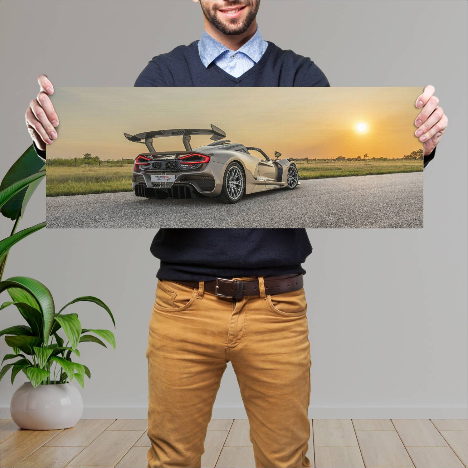 Cuadro grande 30x80cm 2025 Hennessey Venom F5 Revolution LF Hennessey