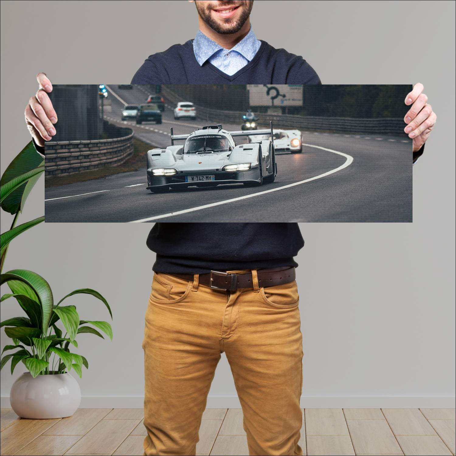 Cuadro grande 30x80cm 2025 Porsche 963 RSP Porsche
