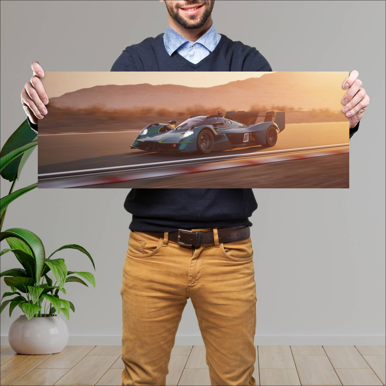 Cuadro grande 30x80cm 2026 Aston Martin Valkyrie LM Aston