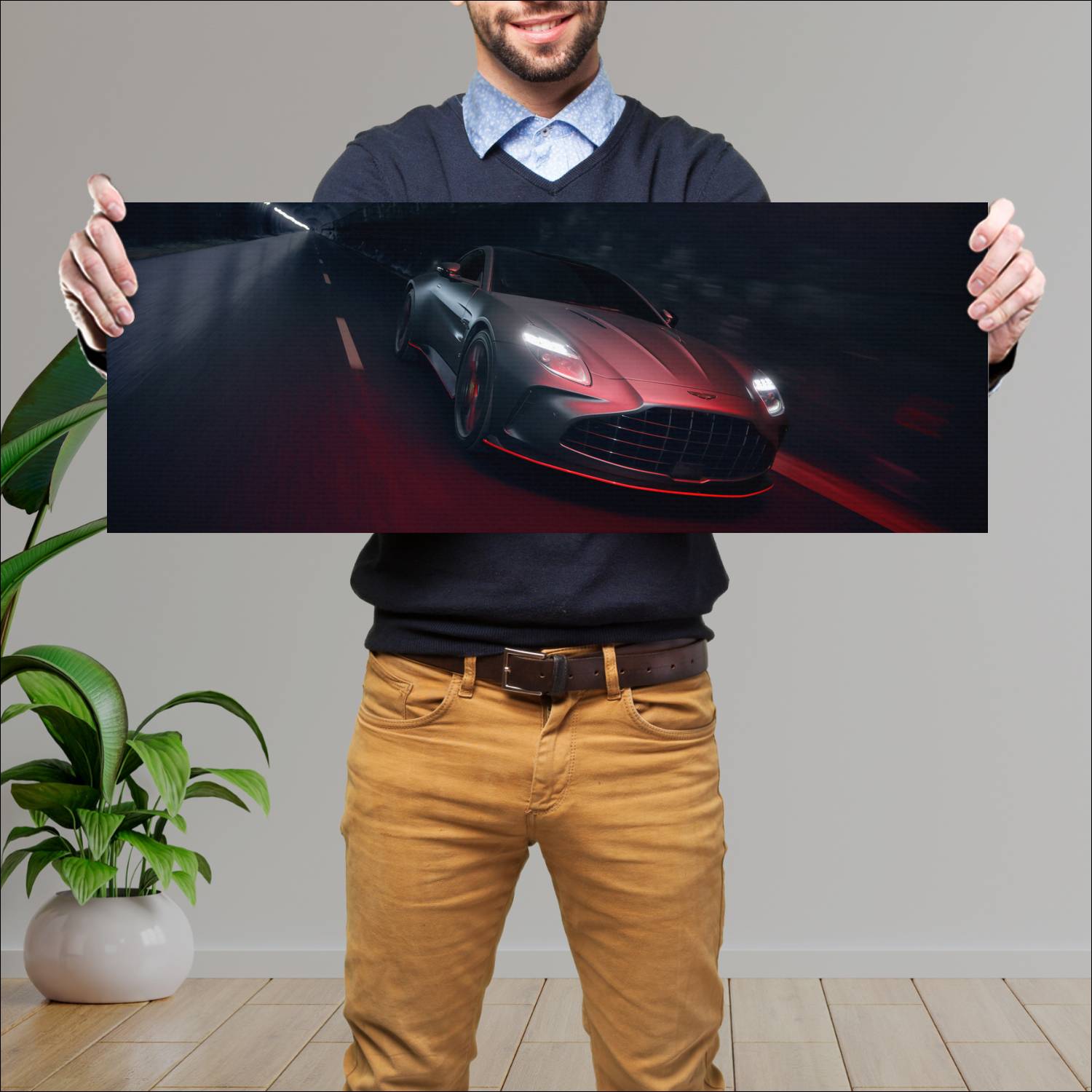Cuadro grande 30x80cm 2026 Aston Martin Vantage S Aston