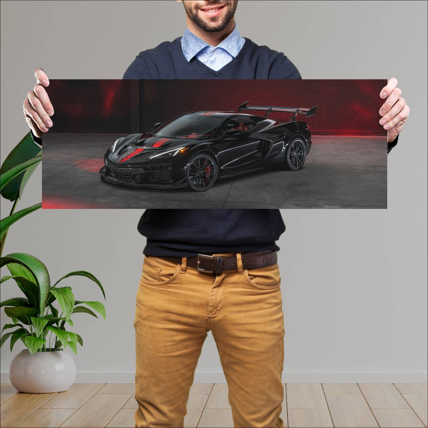 Cuadro grande 30x80cm 2026 Chevrolet Corvette ZR1X Chevrolet