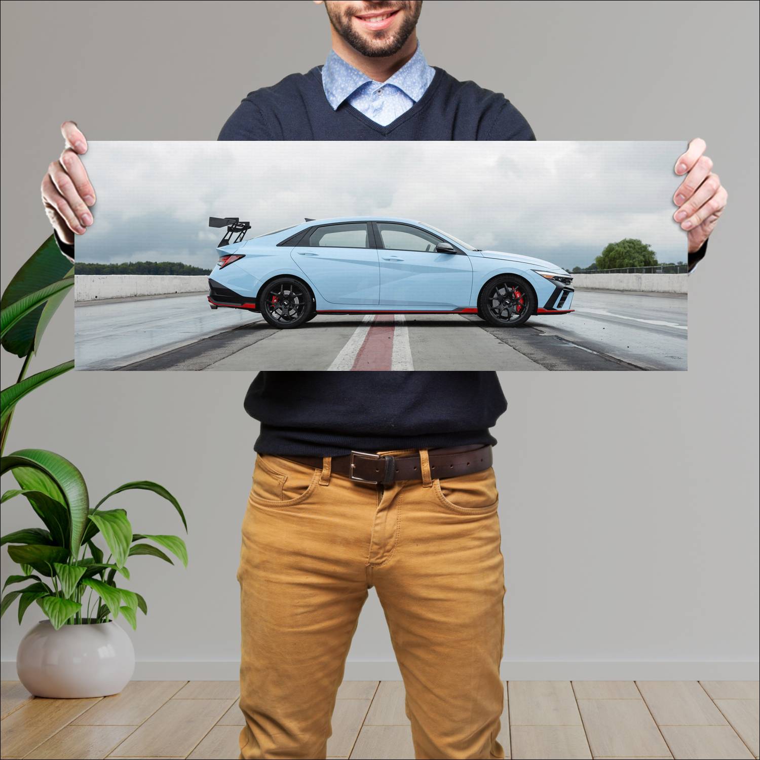 Cuadro grande 30x80cm 2026 Hyundai Elantra N TCR Edition Hyundai