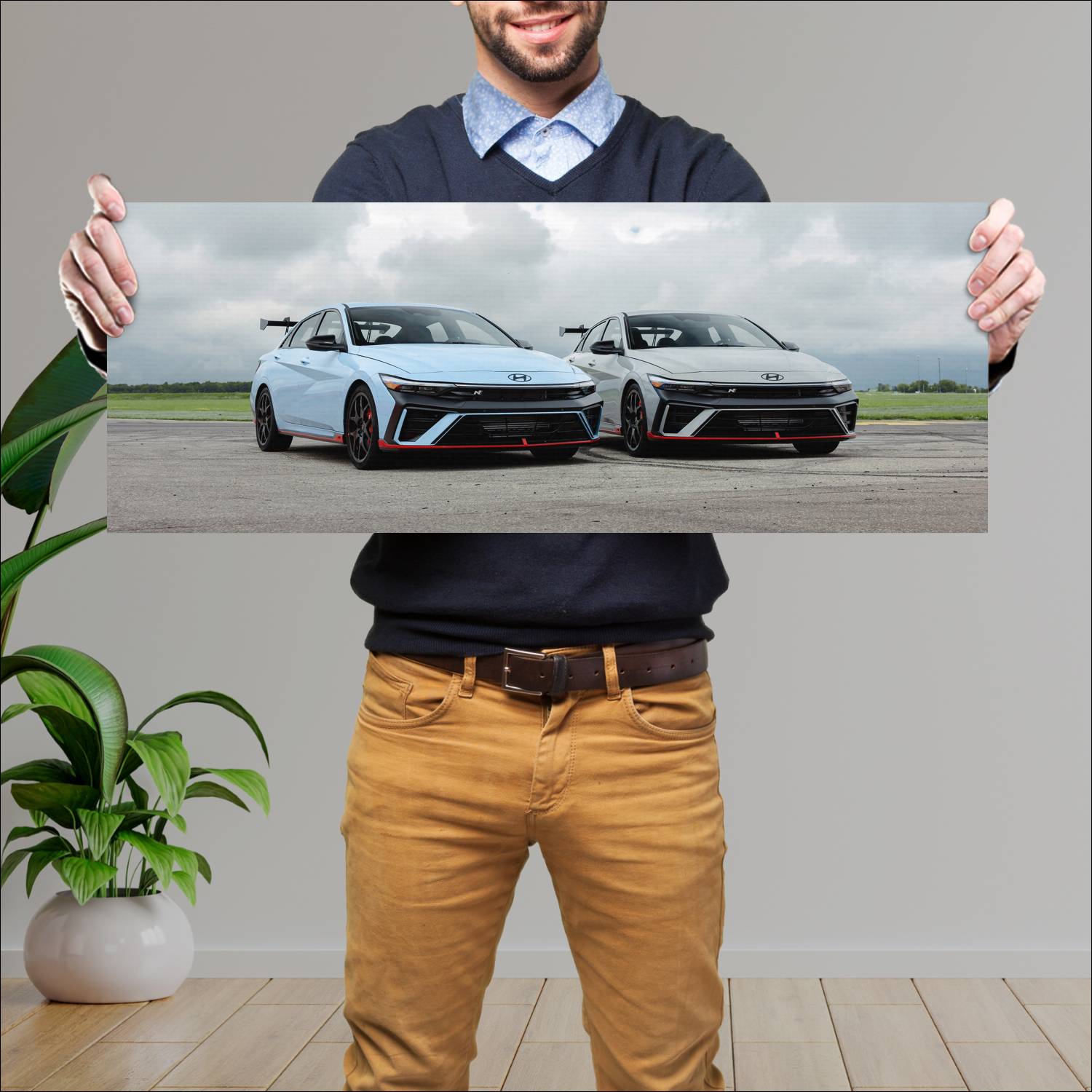 Cuadro grande 30x80cm 2026 Hyundai Elantra N TCR Edition Hyundai