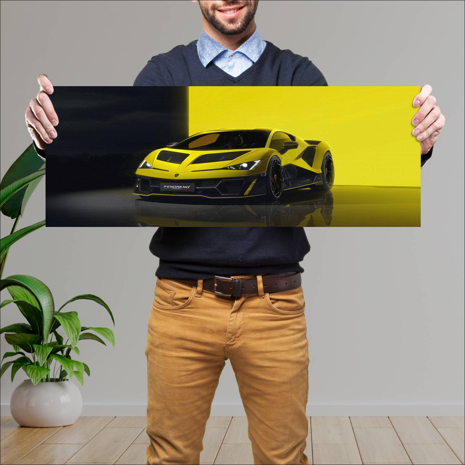 Cuadro grande 30x80cm 2026 Lamborghini Fenomeno Lamborghini