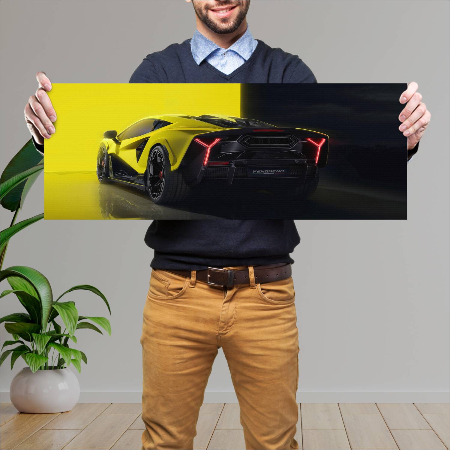 Cuadro grande 30x80cm 2026 Lamborghini Fenomeno Lamborghini