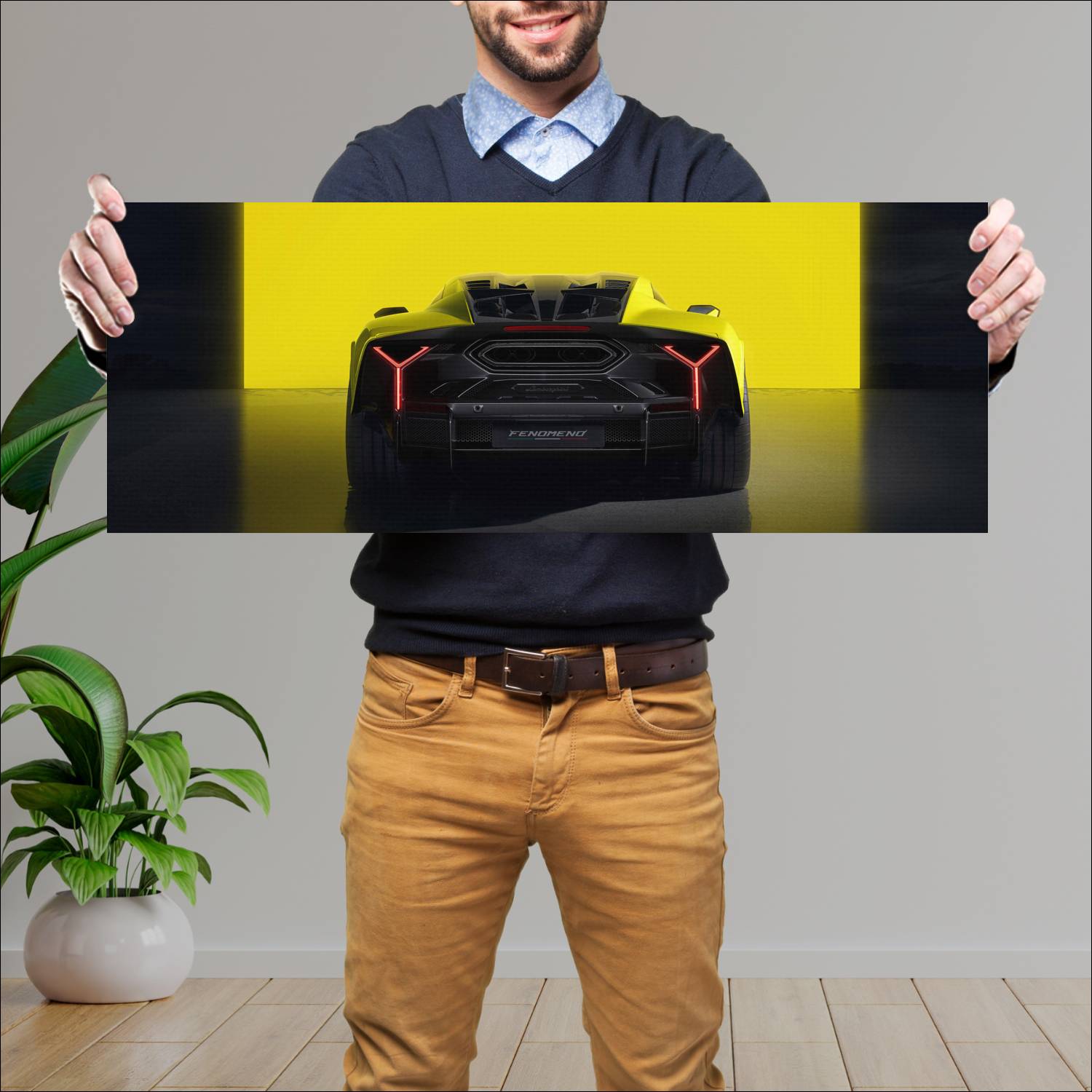 Cuadro grande 30x80cm 2026 Lamborghini Fenomeno Lamborghini