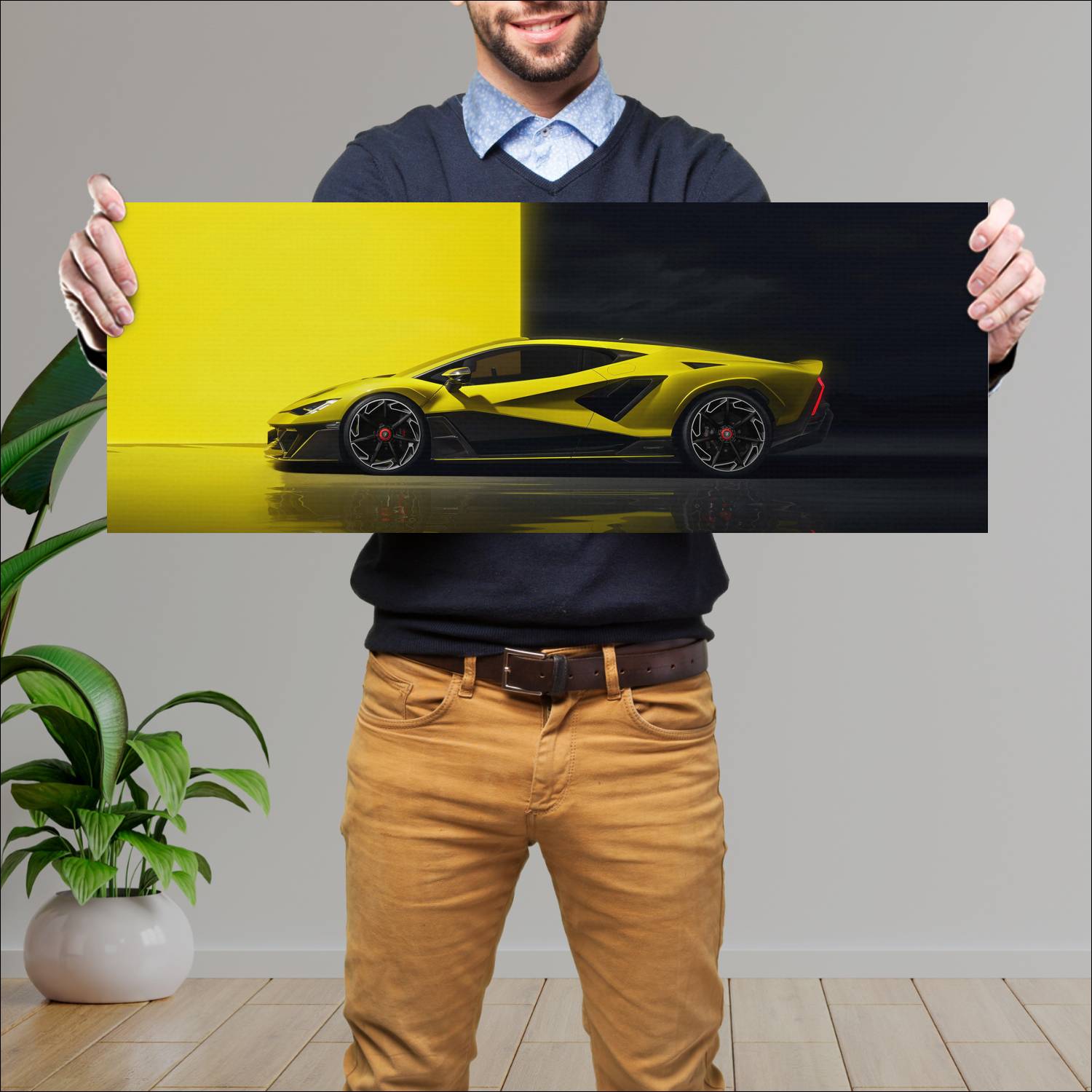 Cuadro grande 30x80cm 2026 Lamborghini Fenomeno Lamborghini