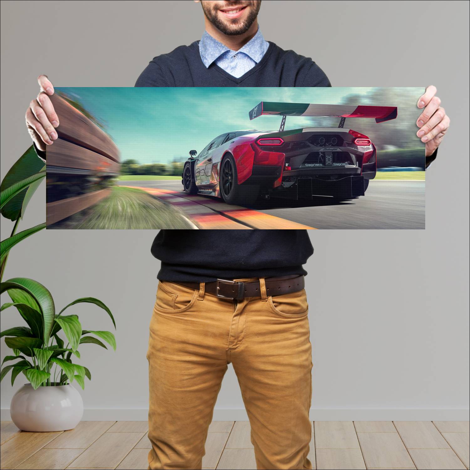 Cuadro grande 30x80cm 2026 Lamborghini Temerario GT3 Lamborghini