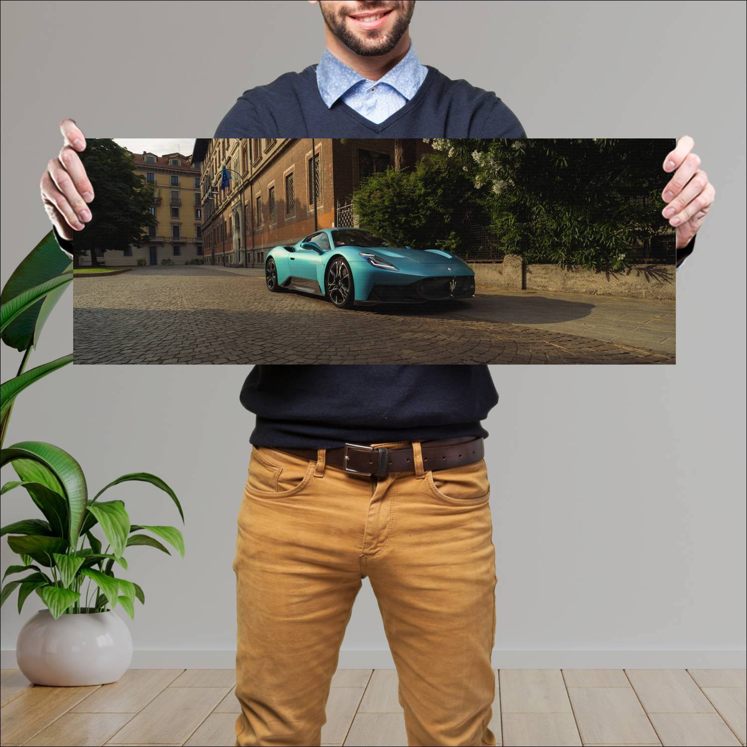 Cuadro grande 30x80cm 2026 Maserati MCPura Maserati